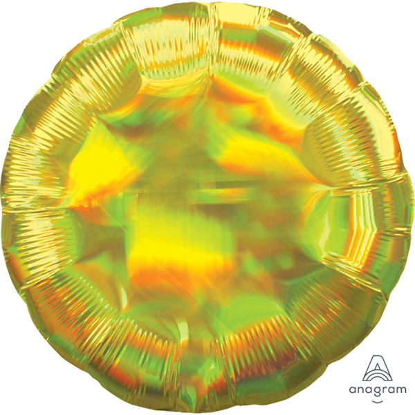 STANDARD ROUND HOLOGRAPHIC IRIDESCENT YELLOW